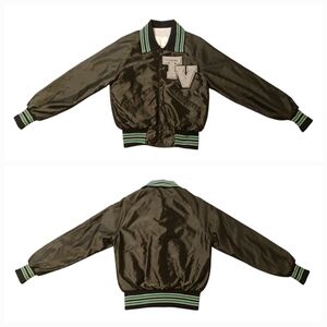80's Custom Tanque Verde High School Satin Varsity Bomber Jacket (XS)